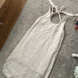 Cloth & Stone Tan and White Summer Dress